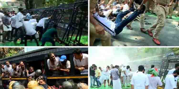 ഇന്ധന സെസിനെതിരെ അലയടിച്ച് യൂത്ത് കോൺഗ്രസ് പ്രതിഷേധം, കൊച്ചിയിലും പത്തനംതിട്ടയിലും സംഘർഷം