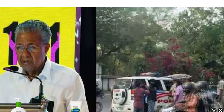 തിരുവനന്തപുരത്ത് രണ്ടിടത്ത് മുഖ്യമന്ത്രിക്ക് നേരെ കരിങ്കൊടി, യുവമോർച്ച പ്രവർത്തകർ കസ്റ്റഡിയിൽ