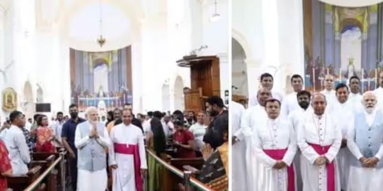 പ്രധാനമന്ത്രി ദില്ലി സേക്രഡ് ഹാർട്ട് കത്തിഡ്രലിൽ, ഈസ്റ്റർ ദിനത്തിൽ ക്രൈസ്തവ ദേവാലയ സന്ദർശനം