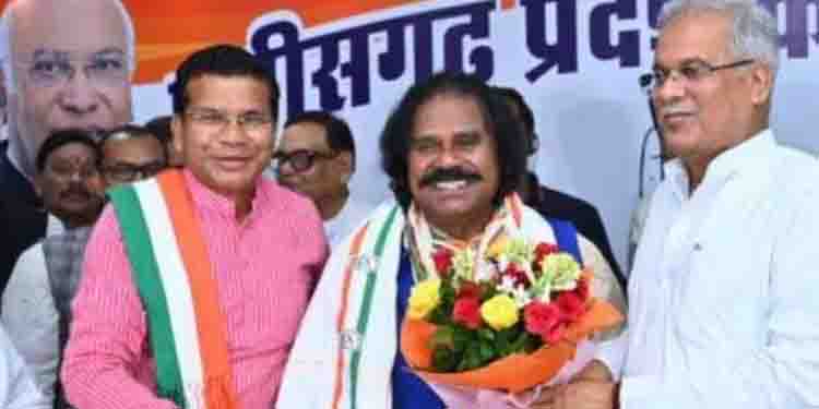 ഛത്തീസ്ഗഡിൽ ബിജെപിക്ക് അപ്രതീക്ഷിത പ്രഹരം, മുൻ സംസ്ഥാന അധ്യക്ഷൻ കോൺഗ്രസിൽ, സ്വീകരിച്ച് മുഖ്യമന്ത്രി