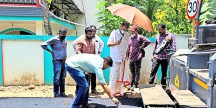 മലയോര ഹൈവേ; പാറശാല – കുടപ്പനമൂട് റീച്ച് നിർമാണം അന്തിമഘട്ടത്തിൽ