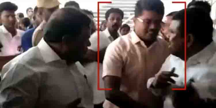 തമിഴ്നാട്ടിൽ ഡിഎംകെ മന്ത്രിയും മുസ്ലിം ലീഗ് എംപിയും തമ്മിൽ വാക്കേറ്റം, ഇടപെട്ട കളക്ടരെ തള്ളിയിട്ടു