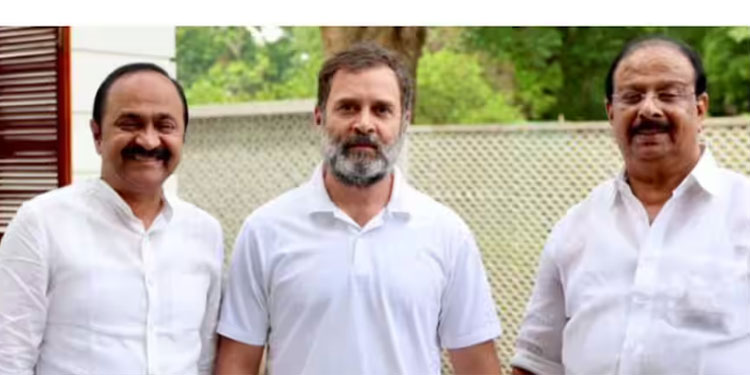സുധാകരന്‍റെയും സതീശന്‍റെയും കൈപിടിച്ച് രാഹുലിന്‍റെ രൂക്ഷ പ്രതികരണം; ‘പ്രതികാര രാഷ്ട്രീയത്തെ ഭയപ്പെടുന്നില്ല’