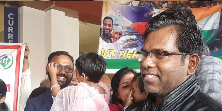 ആശ്വാസതീരമണഞ്ഞ് നൈജീരിയയിൽ തടവിലാക്കപ്പെട്ട മലയാളി നാവികർ