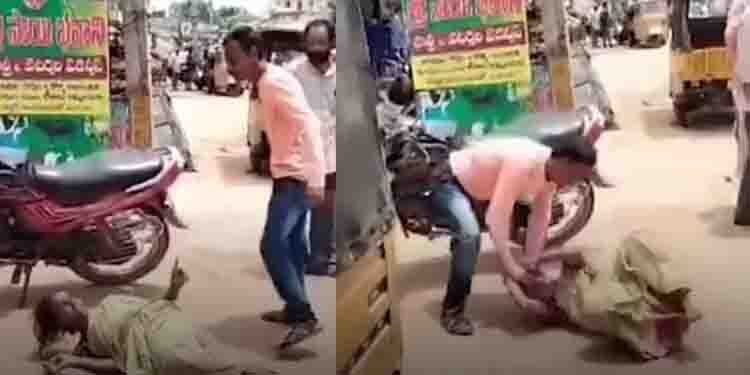 മദ്യം വാങ്ങാൻ പണം നൽകിയില്ല, നടുറോഡിൽ അമ്മയെ ക്രൂരമായി മർദ്ദിച്ച് മകൻ