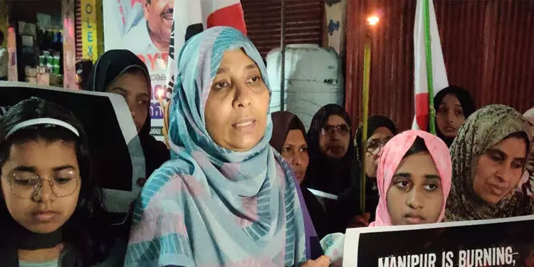 മണിപ്പൂർ വംശഹത്യ: വിമൻ ജസ്റ്റിസ് പ്രക്ഷോഭങ്ങൾ സംഘടിപ്പിച്ചു