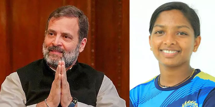 ‘മികച്ച പ്രകടനം നടത്താനും കിരീടം നേടാനും കഴിയട്ടെ’; മിന്നു മണിക്ക് ആ​ശംസയുമായി രാഹുൽ ഗാന്ധി