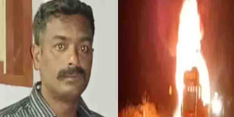 ബൈക്കും ബസും കൂട്ടിയിടിച്ച് തീപിടിത്തം; പൊലീസുകാരന്‍ പൊള്ളലേറ്റു മരിച്ചു