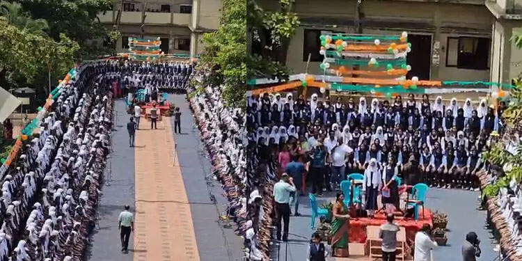 ഒരേ വേദിയിൽ എട്ട് ഭാഷകളില്‍ ദേശഭക്തി ഗാനം അവതരിപ്പിച്ച് ചാലപ്പുറം ഗണപത് സ്‌കൂൾ