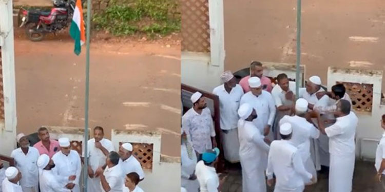കാസർകോട് ദേശീയ പതാക ഉയർത്തുന്നതിനിടയിൽ ലീഗുകാർ തമ്മിലടിച്ചു