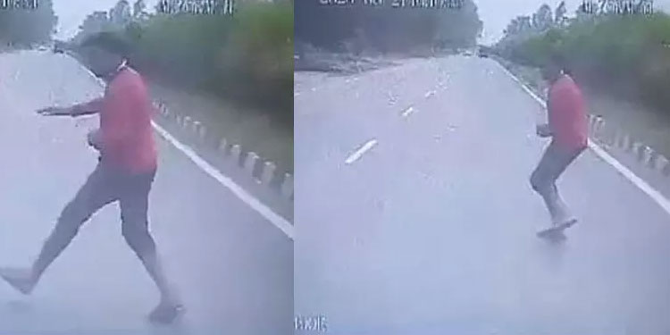കഴുത്തറുത്തു, ശേഷം അതിവേഗത്തിലെത്തിയ ബസിന് മുന്നിൽ ചാടി ആത്മഹത്യ; കാമറയിൽ പതിഞ്ഞത് ഞെട്ടിക്കുന്ന ദൃശ്യങ്ങൾ