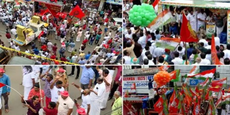ആകാശം തൊട്ട് ആവേശം: കൊട്ടിക്കലാവേശത്തില്‍ പാമ്പാടി