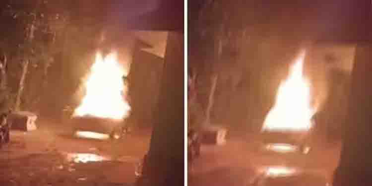 വീട്ടുമുറ്റത്ത് നിർത്തിയിട്ടിരുന്ന വാ​ഹനങ്ങൾ അജ്ഞാതർ തീവെച്ച് നശിപ്പിച്ചു ; അന്വേഷണം