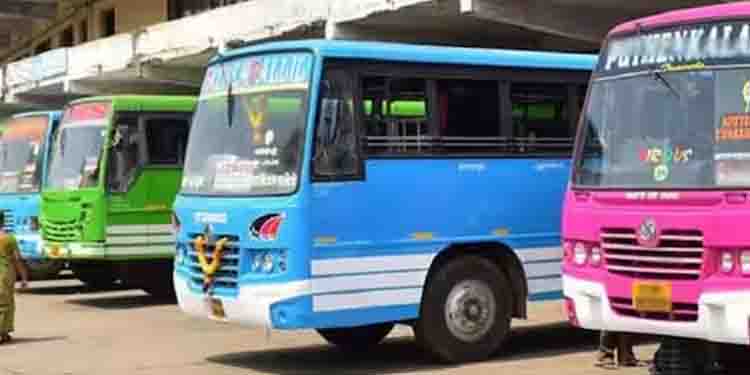 സംസ്ഥാനത്ത് സ്വകാര്യ ബസുകളുടെ സൂചന സമരം തുടങ്ങി ; പണിമുടക്ക് ഇന്ന് അർധരാത്രി വരെ