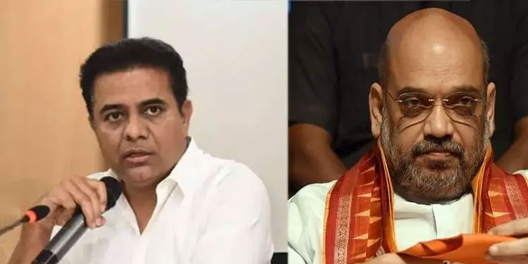 വിമർശിക്കുന്നതിന് മുമ്പ് കേന്ദ്ര സർക്കാർ തെലങ്കാനക്ക് വേണ്ടി എന്ത് ചെയ്തു എന്ന് വ്യക്തമാക്കൂ; അമിത് ഷാക്കെതിരെ രൂക്ഷ വിമർശനവുമായി കെ.ടി.ആർ