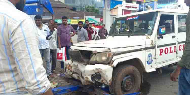 കണ്ണൂരിൽ പെട്രോൾ പമ്പിലേക്ക് പൊലീസ് ജീപ്പ് ഇടിച്ചു കയറിയത് ഡ്രൈവറുടെ പിഴവ് : മോട്ടോർ വാഹന വകുപ്പ്