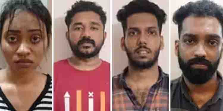 കണ്ണൂരിൽ എം.ഡി.എം.എയുമായി ഒരു യുവതി ഉള്‍പ്പെടെ നാല് പേർ പിടിയിൽ