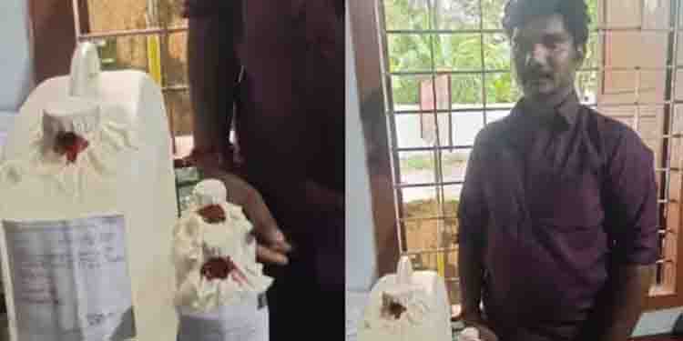 10 ലിറ്റർ ചാരായവുമായി യുവാവ് പിടിയിൽ