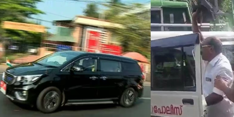 മുഖ്യമന്ത്രിയെ കരിങ്കൊടി കാണിക്കാൻ ശ്രമം ; കോൺഗ്രസ് നേതാക്കൾ കസ്റ്റഡിയിൽ
