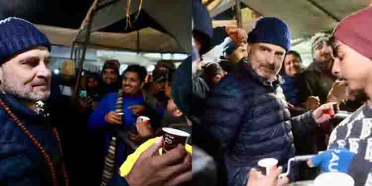 കേദാർനാഥിൽ ചായ വിതരണം ചെയ്ത് രാഹുൽ ഗാന്ധി, അമ്പരന്ന് തീർത്ഥാടകർ