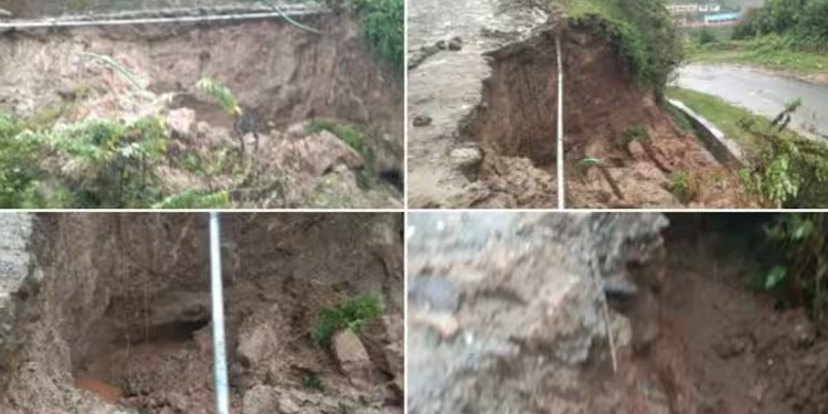 കനത്തമഴയിൽ ഒറ്റയടിക്ക് റോഡ് തകർന്നു ; ദുരിതത്തിലായി വട്ടവട