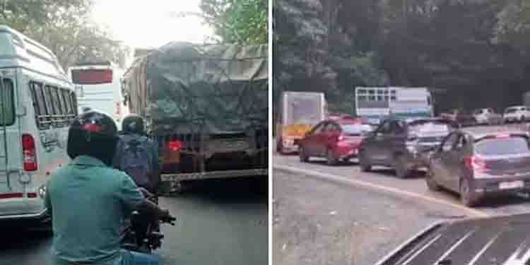 താമരശ്ശേരി ചുരത്തില്‍ വന്‍ ഗതാഗത തടസ്സം