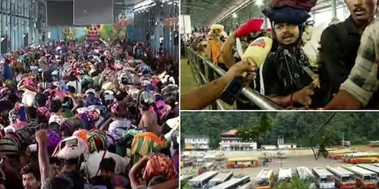 ബസുകൾ പിടിച്ചിട്ട് പൊലീസ്, പമ്പയിൽ കെഎസ്ആർടിസി സർവീസ് പ്രതിസന്ധിയിൽ; ശബരിമല തീർത്ഥാടകർക്ക് ദുരിതം