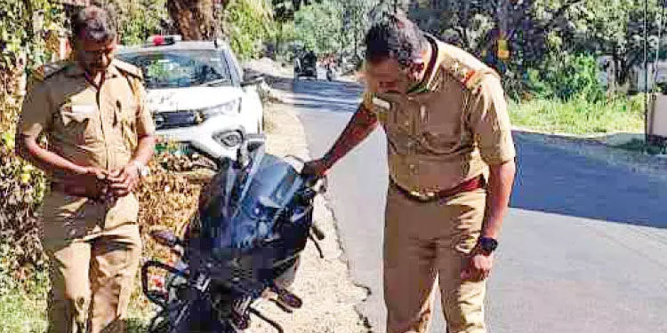 മോട്ടോർ വാഹന വകുപ്പിന്‍റെ പരിശോധനയിൽ മോഷ്ടിച്ച ബൈക്ക് കണ്ടെത്തി