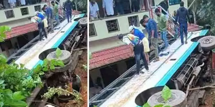 വയനാട്ടിൽ കെ.എസ്.ആർ.ടി.സി ബസ് മറിഞ്ഞു; നിരവധി പേര്‍ക്ക് പരിക്ക്