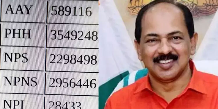 സംസ്ഥാനത്ത് നിലവിൽ 94,21,550 റേഷൻ കാർഡുകളെന്ന് ജി.ആർ അനിൽ