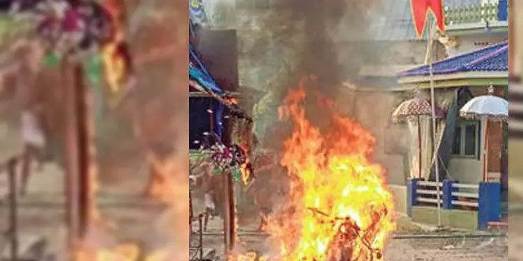 പടക്കം വീണ് ബൈക്ക് പൊട്ടിത്തെറിച്ച് യുവാവ് മരിച്ചു