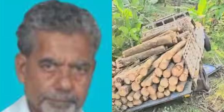 അമിതഭാരം കയറ്റിയെത്തിയ പിക്കപ്പ് വാൻ മറിഞ്ഞു, വീടിന് അടുത്ത് നിന്ന 68കാരന് ദാരുണാന്ത്യം