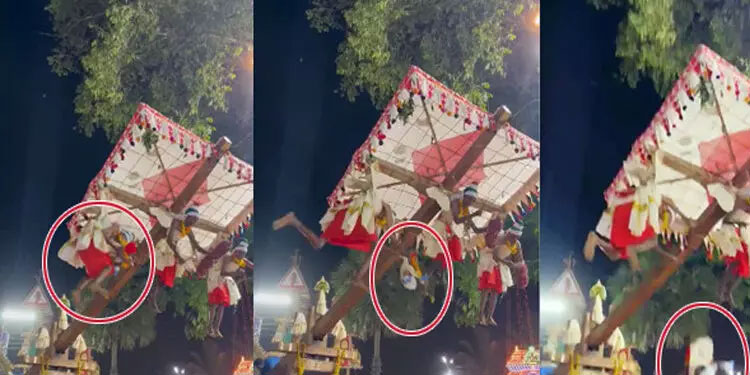 ഏഴംകുളം ക്ഷേത്രത്തിലെ തൂക്കക്കാരന്‍റെ കൈയിൽനിന്ന്​ കുഞ്ഞ്​