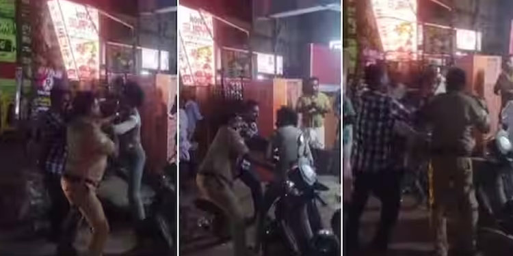 വാഹന പരിശോധനയ്ക്കിടെ നമ്പർ പ്ലേറ്റ് ഇല്ലാത്തത് ചോദ്യം ചെയ്തു; തിരുവനന്തപുരത്ത് പൊലീസുകാർക്ക് നേരെ മർദ്ദനം