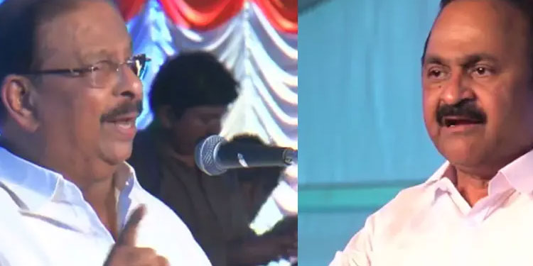കസേരകൾ കാലി- രോഷം പ്രകടിപ്പിച്ച് സുധാകരൻ; ആളില്ലാത്തത് ചൂടുകാരണമെന്ന് സതീശൻ: സമാപനത്തിലും തർക്കത്തിൽ പുകഞ്ഞ് സമരാഗ്നി