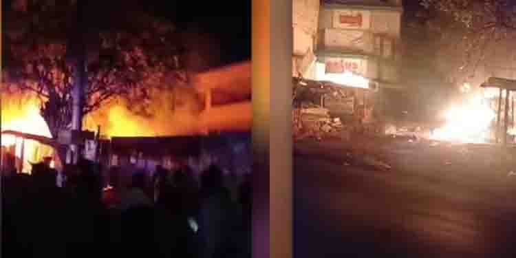 മലപ്പുറത്ത് ഗ്യാസ് സിലിണ്ടര്‍ പൊട്ടിത്തെറിച്ച് വൻ അപകടം; തട്ടുകട കത്തി നശിച്ചു