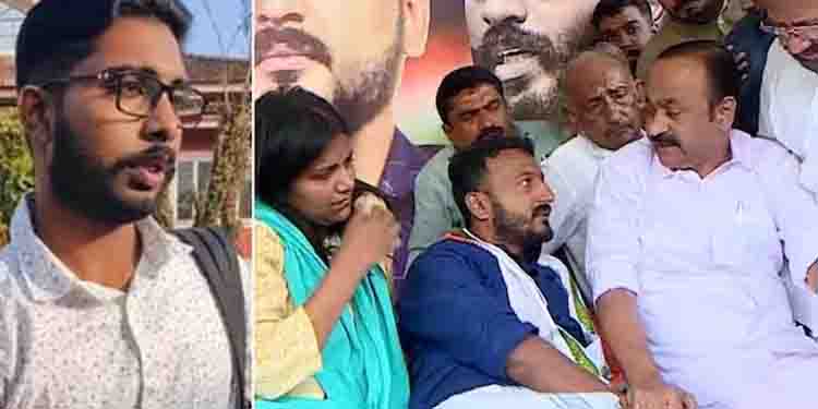 സിദ്ധാര്‍ത്ഥിന്‍റെ അച്ഛൻ വിളിച്ചു; നിരാഹാരസമരം അവസാനിപ്പിച്ച് കോണ്‍ഗ്രസ് നേതാക്കള്‍