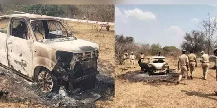 കർണാടകയിൽ കാറിനുള്ളിൽ കത്തിക്കരിഞ്ഞ നിലയിൽ മൃതദേഹങ്ങൾ; നിധി തേടിയെത്തിയവരുടേതെന്ന് പൊലീസ്