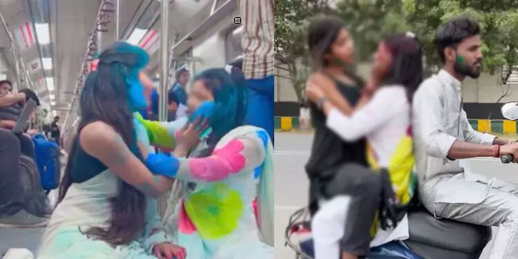 ഓടുന്ന സ്കൂട്ടറിലും ഡൽഹി മെട്രോക്കുള്ളിലും അശ്ലീലച്ചുവയുള്ള റീൽ; പെൺകുട്ടികളും സുഹൃത്തും അറസ്റ്റിൽ