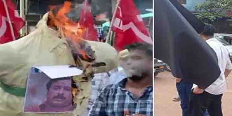 ഡ്രൈവിംഗ് ടെസ്റ്റ് കേന്ദ്രങ്ങളില് വമ്പൻ പ്രതിഷേധം, മന്ത്രി ഗണേഷ് കുമാറിന്റെ കോലം കത്തിച്ചു
