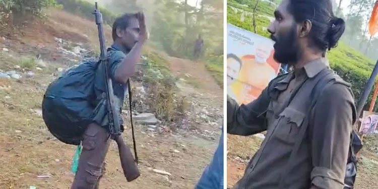 തെരഞ്ഞെടുപ്പ് ബഹിഷ്‍കരിക്കാൻ ആവശ്യപ്പെട്ട് മാവോവാദികൾ കമ്പമലയിൽ