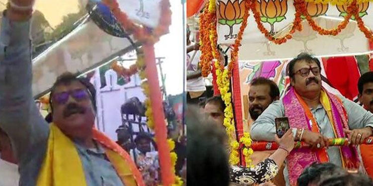 ഹൈഡ്രജൻ ബലൂണുകളും പൂത്തിരികളും; തൃശൂരിൽ പൂരത്തെ വെല്ലും കൊട്ടിക്കലാശം, നൃത്തം വെച്ച് സുരേഷ് ഗോപി