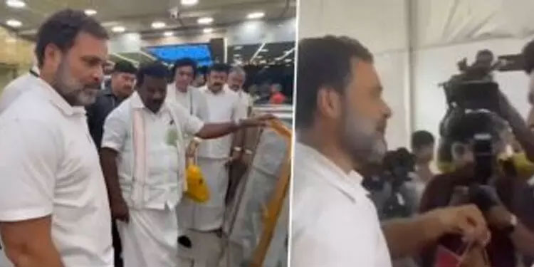 പ്രചാരണ തിരക്കിനിടയിൽ പ്രിയ സഹോദരന് മധുര പലഹാരം വാങ്ങി രാഹുൽ ഗാന്ധി