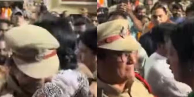 തെരഞ്ഞെടുപ്പ് റാലിക്കിടെ ബിജെപി സ്ഥാനാര്‍ഥിക്ക് ആലിംഗനം; വനിതാ എഎസ്‌ഐക്ക് സസ്‌പെന്‍ഷന്‍