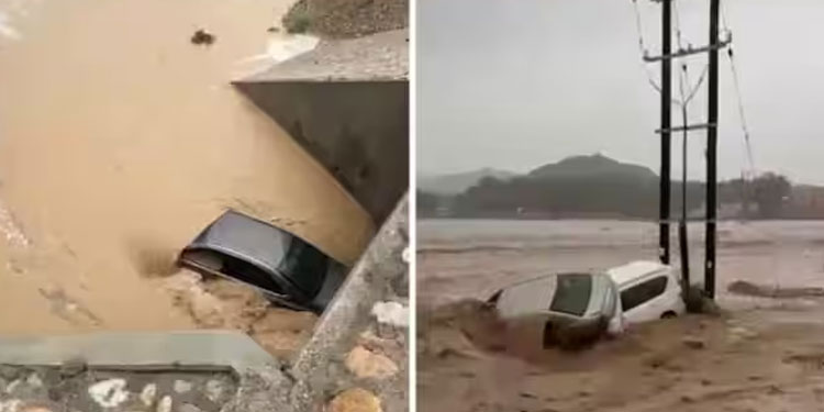കനത്ത മഴ തുടരുന്നു, പലയിടങ്ങളിലും വെള്ളം കയറി, വരും മണിക്കൂറുകളിൽ ജാഗ്രത വേണമെന്ന് ഒമാൻ അധികൃതർ