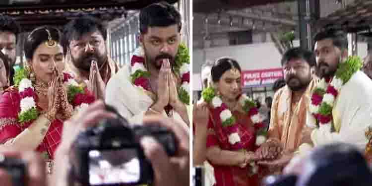 നടൻ ജയറാമിന്റെയും പാർവ്വതിയുടെ മകൾ മാളവിക വിവാഹിതയായി