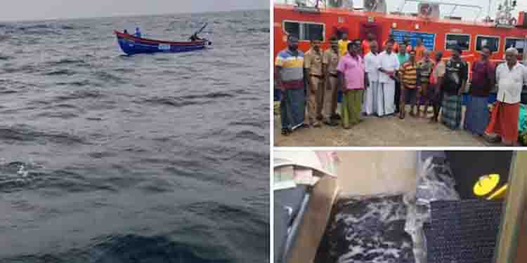 കടൽക്ഷോഭത്തിൽ കുടുങ്ങി വള്ളങ്ങൾ; രക്ഷയ്ക്കെത്തി തീരദേശ പൊലീസും മറൈൻ എൻഫോഴ്സ്മെന്‍റും
