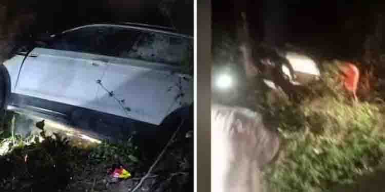 അട്ടപ്പാടിയിൽ കാർ നിയന്ത്രണം വിട്ട് മറിഞ്ഞ് തീപിടിച്ചു