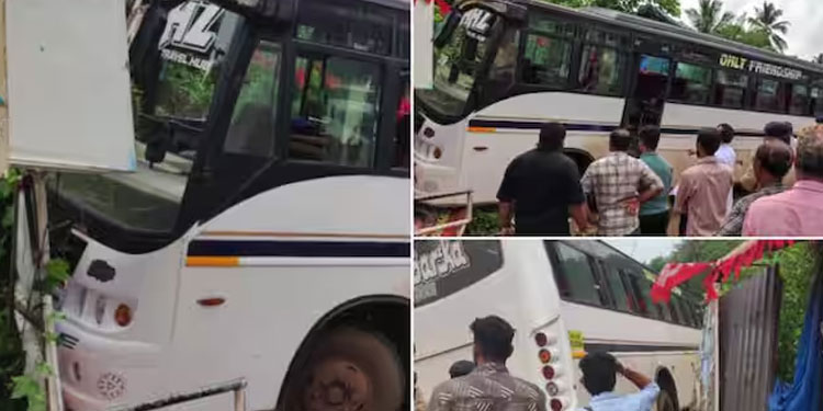 ബസ് ഓടിക്കുന്നതിനിടെ ഡ്രൈവർ കുഴഞ്ഞുവീണു മരിച്ചു; റോഡരികിലേക്ക് ഇടിച്ചു കയറി, യാത്രക്കാർക്ക് പരിക്കില്ല