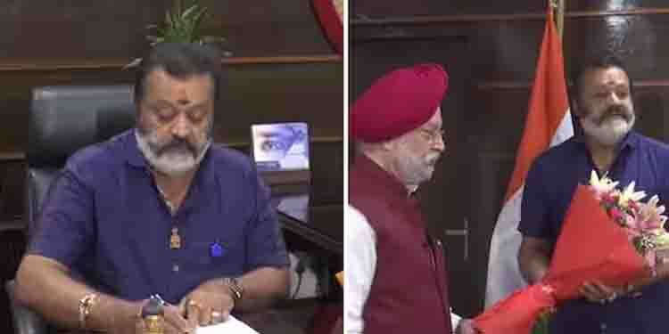 പെട്രോളിയം- ടൂറിസം സഹമന്ത്രിയായി സുരേഷ് ഗോപി ചുമതലയേറ്റു, വൈകിട്ട് കേരളത്തിലെത്തും